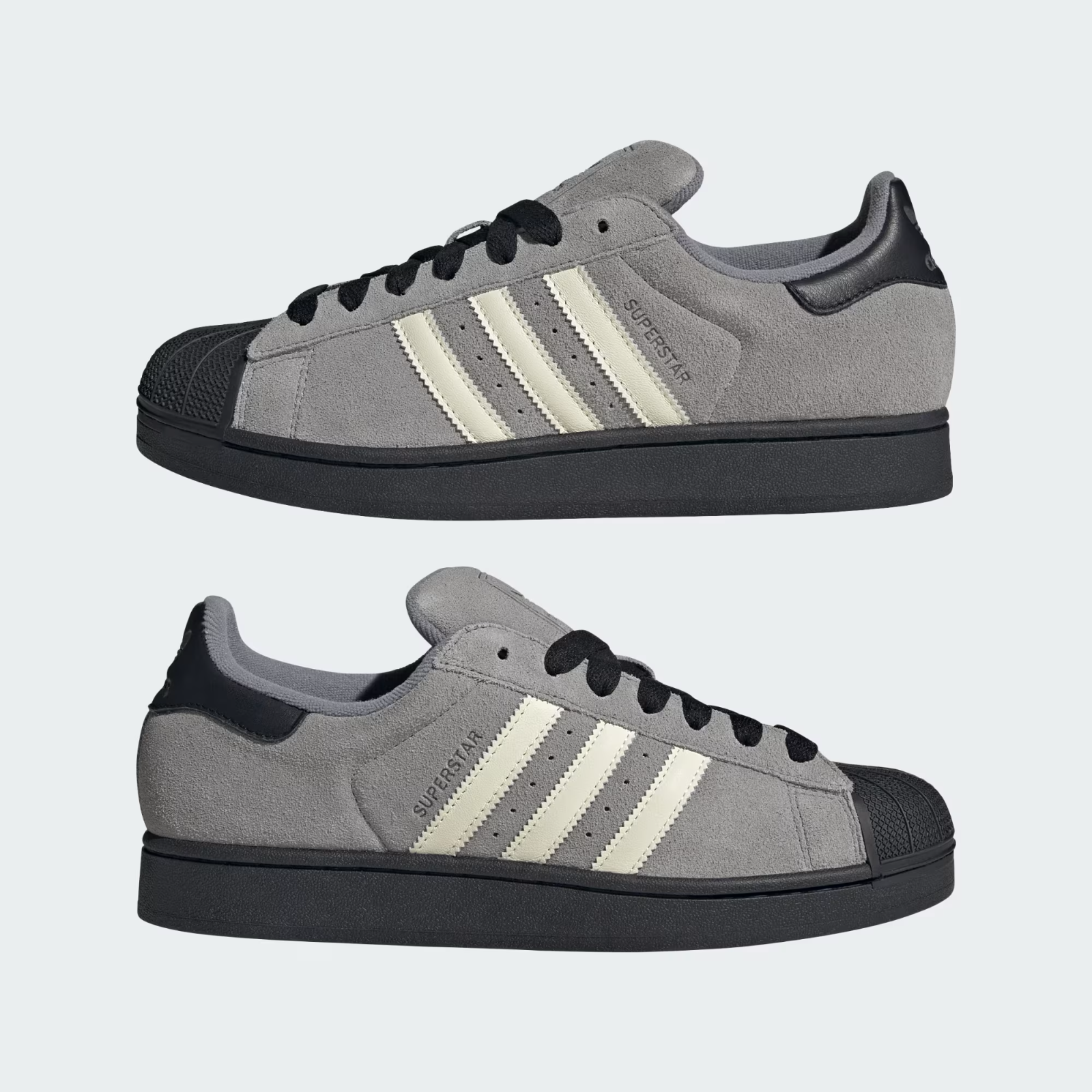 JQ3222 adidas Orignals Superstar 2 Grey Three Cream White Core Black (Men's)