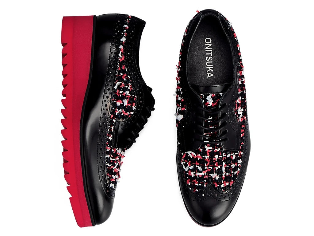 1182A679-002 Onitsuka Tiger Tiger Brogue Black Classic Red (Women's)