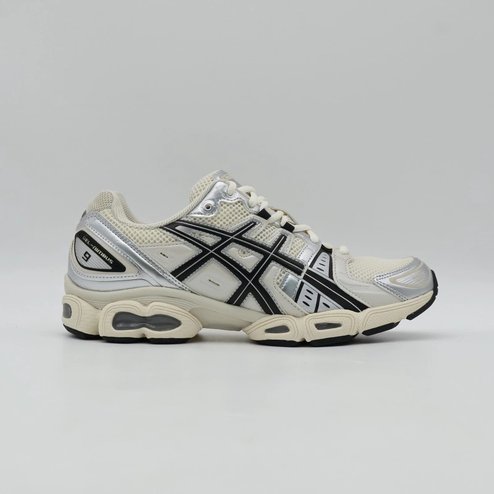 1201A424-105 Asics Gel-Nimbus 9 Cream Black (Men's)