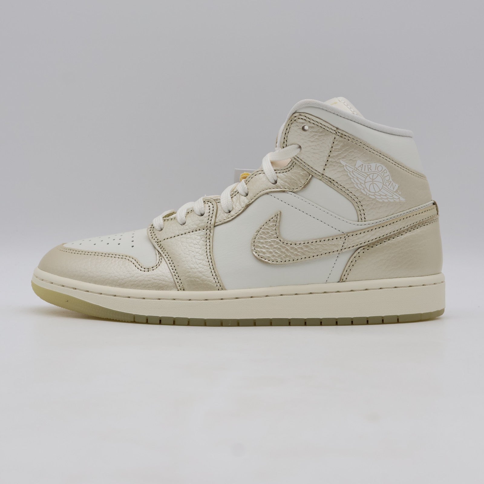 HV5159-100 Nike Air Jordan 1 Mid Metallic Team Gold ( Women's )