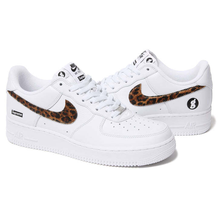 IM3483-100 GOODENOUGH Supreme Nike Air Force 1 Low White Leopard 25SS (Men's)