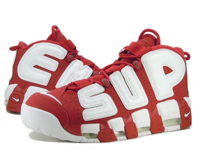 902290-600 Supreme Ã Nike Air More Uptempo "White/Red" (Men's)