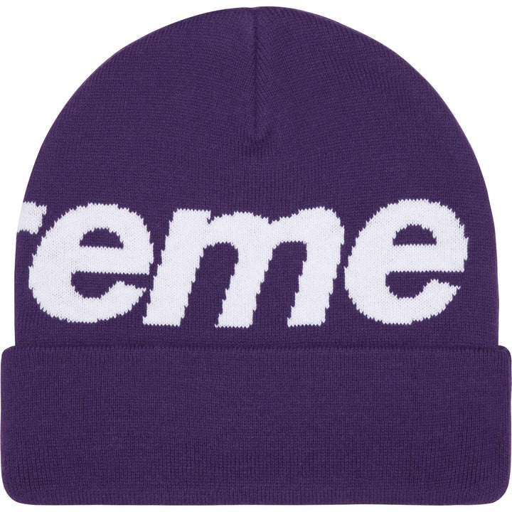 Supreme Big Logo Beanie Purple