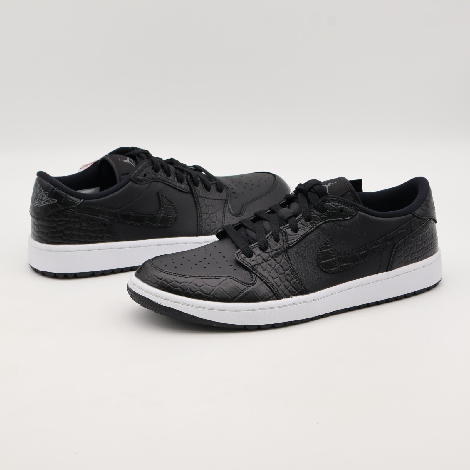 DD9315-003 Nike Air Jordan 1 Low Golf Black Crocodile Skin Iron Grey (Men's)