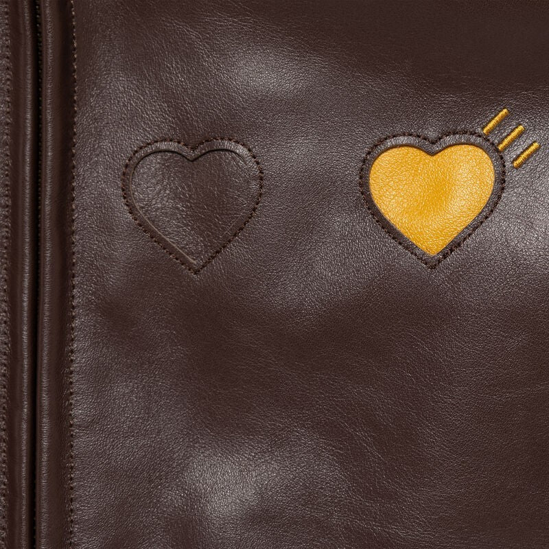 HUMAN MADE Leather Jacket Brown