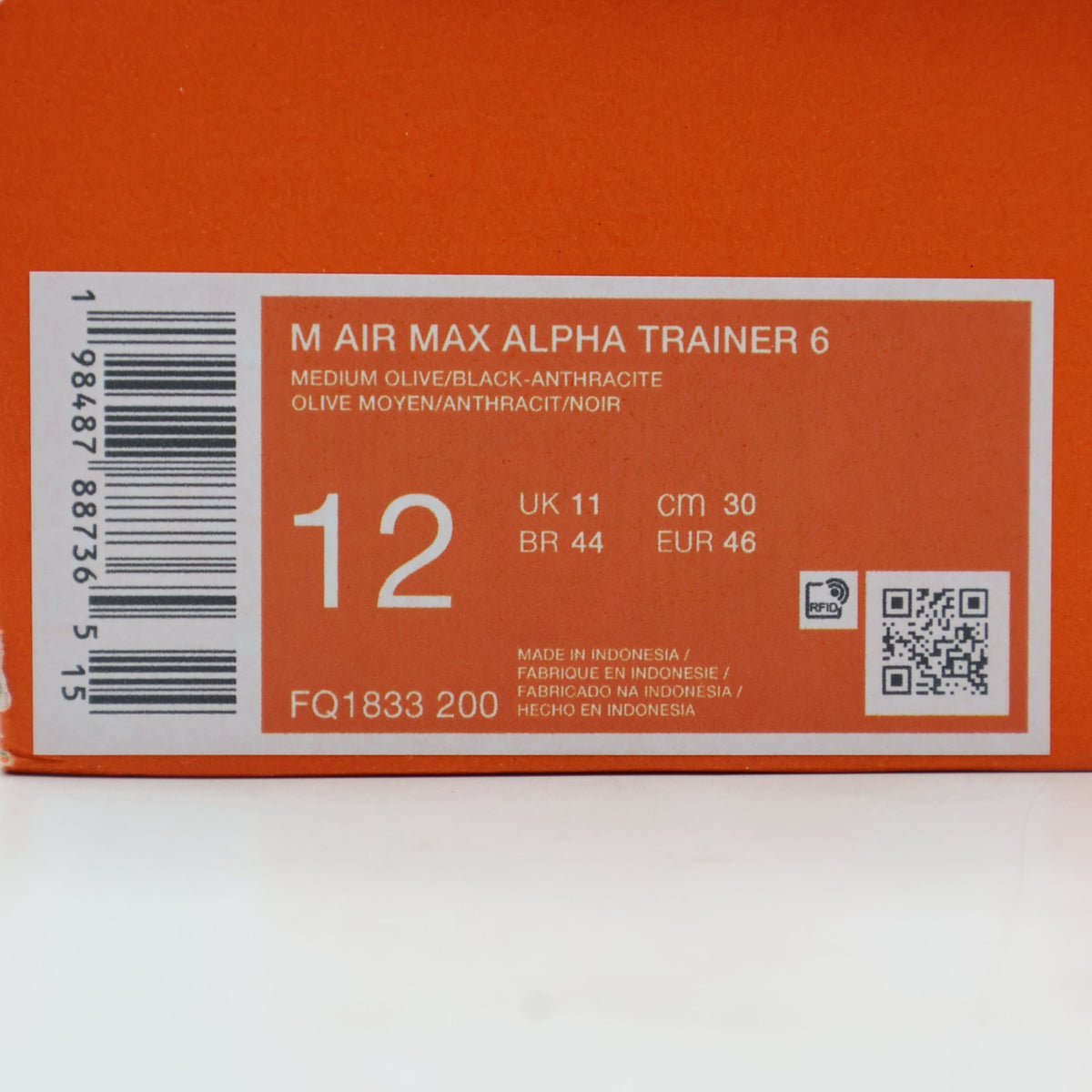 FQ1833-200 Nike Air Max Alpha Trainer 6 Medium Olive Anthracite Sequoia (Men's)