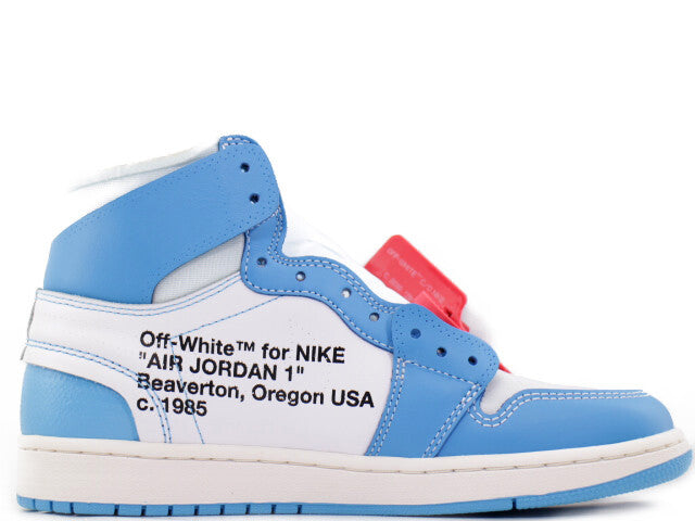 AQ0818-148 Off-White Ã Nike Air Jordan 1 High UNC White Dark Powder Blue (Men's)
