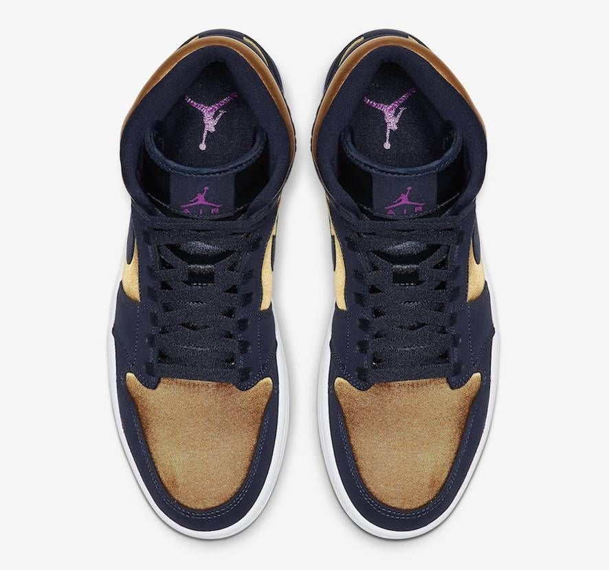 852542-401 Nike Air Jordan 1 Mid "Satin Gold" (Men's)