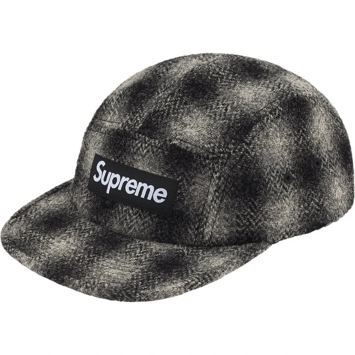 Supreme Harris Tweed Camp Cap Black