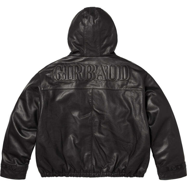 Supreme Marithe Francois Girbaud Hooded Leather Flight Bomber Jacket Black