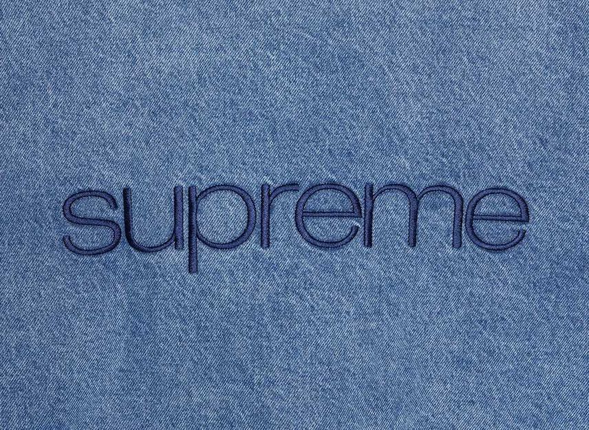 Supreme Faux Shearling Lined Bomber Jacket Denim