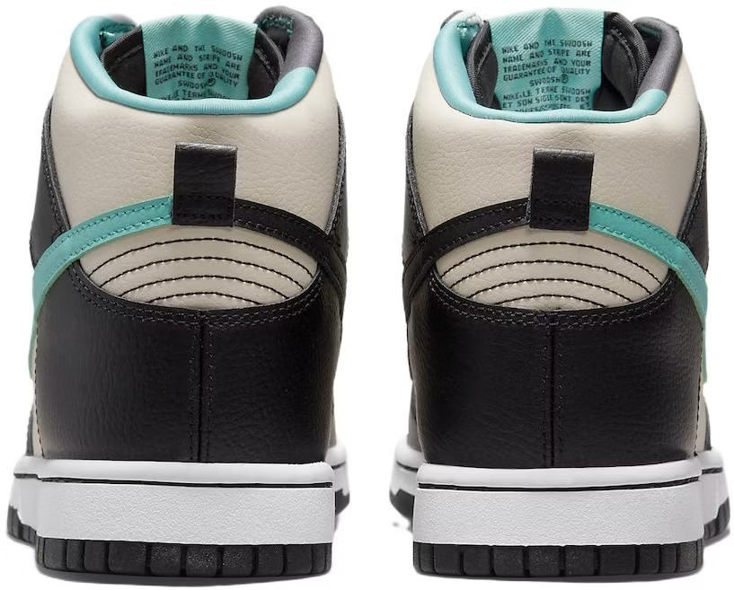 DO9455-200 Nike Dunk High Retro EMB "Pearl White and Washed Teal" (Men's)