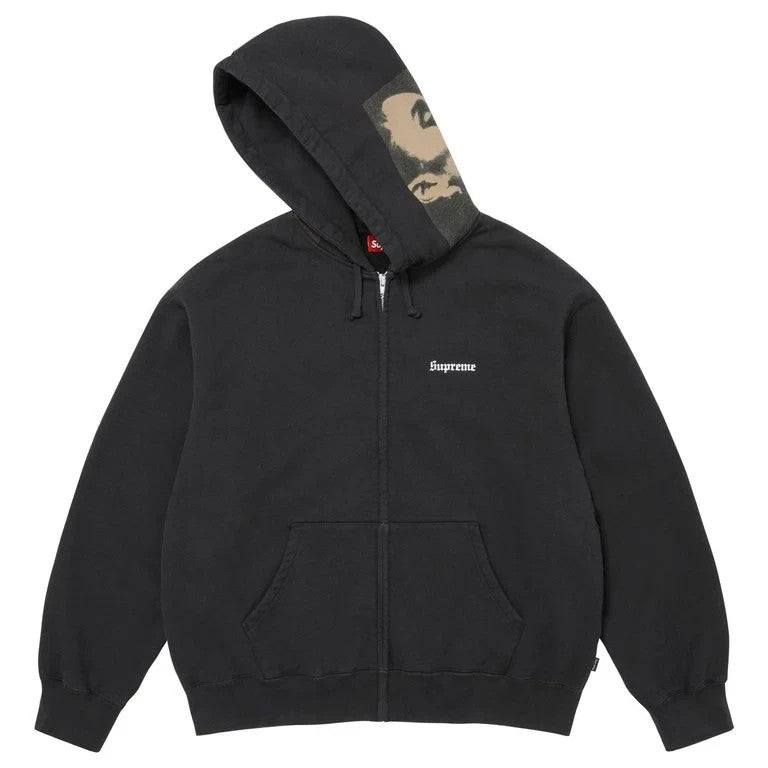 Supreme Paris is Burning Zip Up Hooded Sweatshirt Black