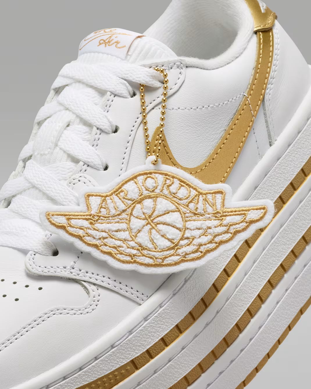 IV5090-100 Nike Air Jordan 1 Triple Stack SE White Metallic Gold (Women's)