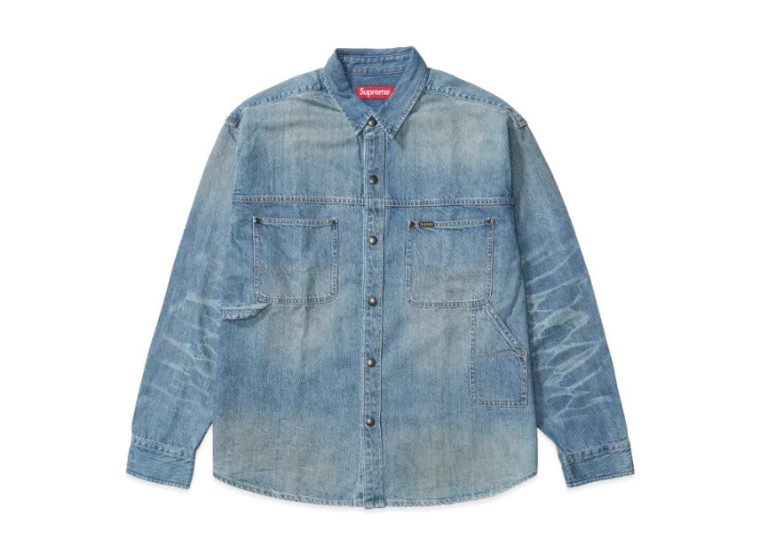 Supreme Worn Snap Painter Shirt "Denim"