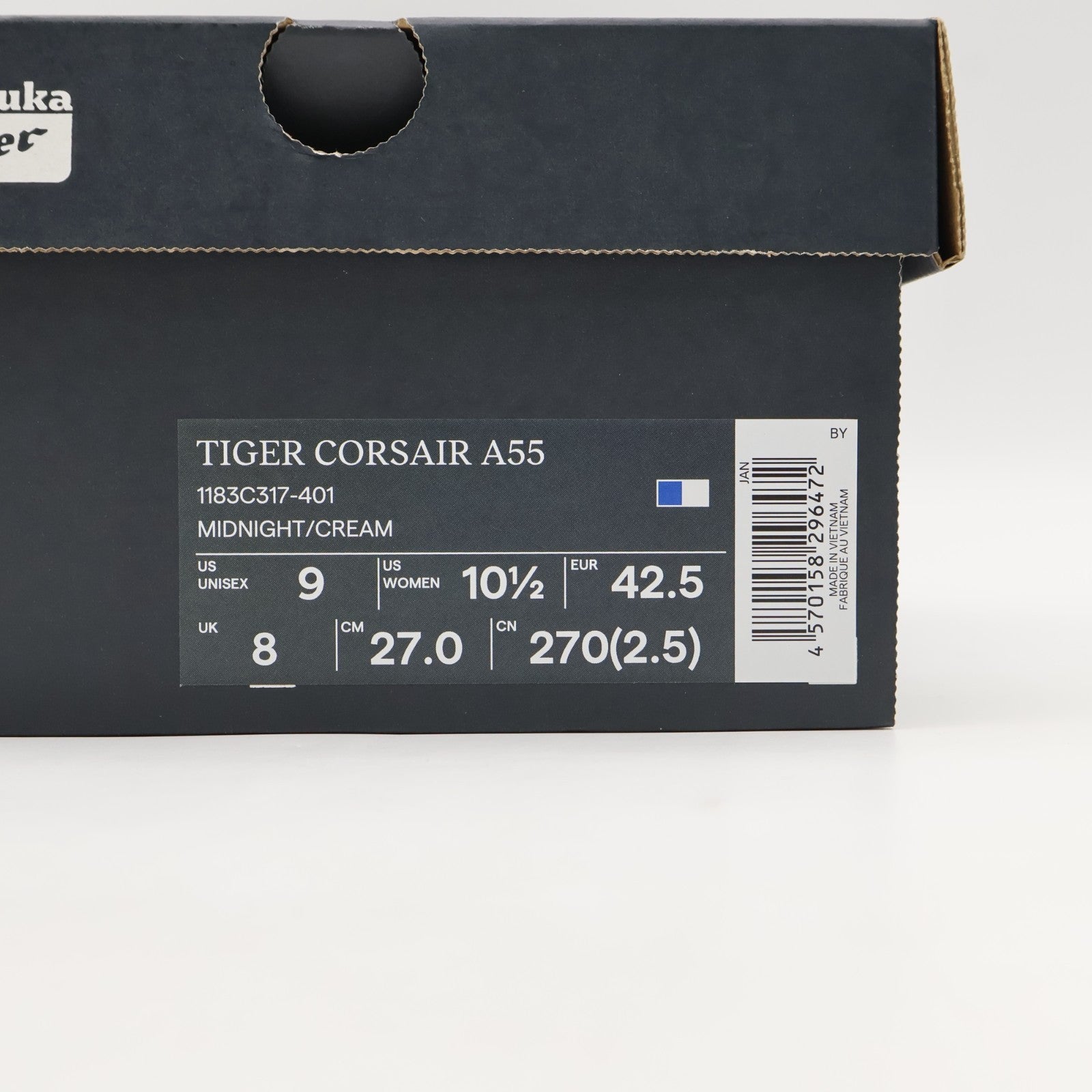 1183C317-401 Onitsuka Tiger Tiger Corsair A55 Midnight Cream (Men's)