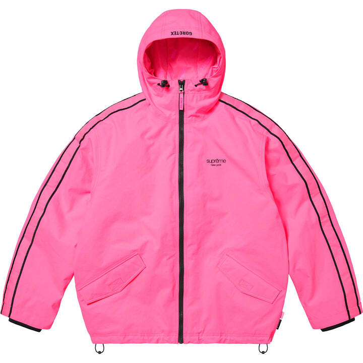 Supreme GORE-TEX Stripe Hooded Jacket Pink