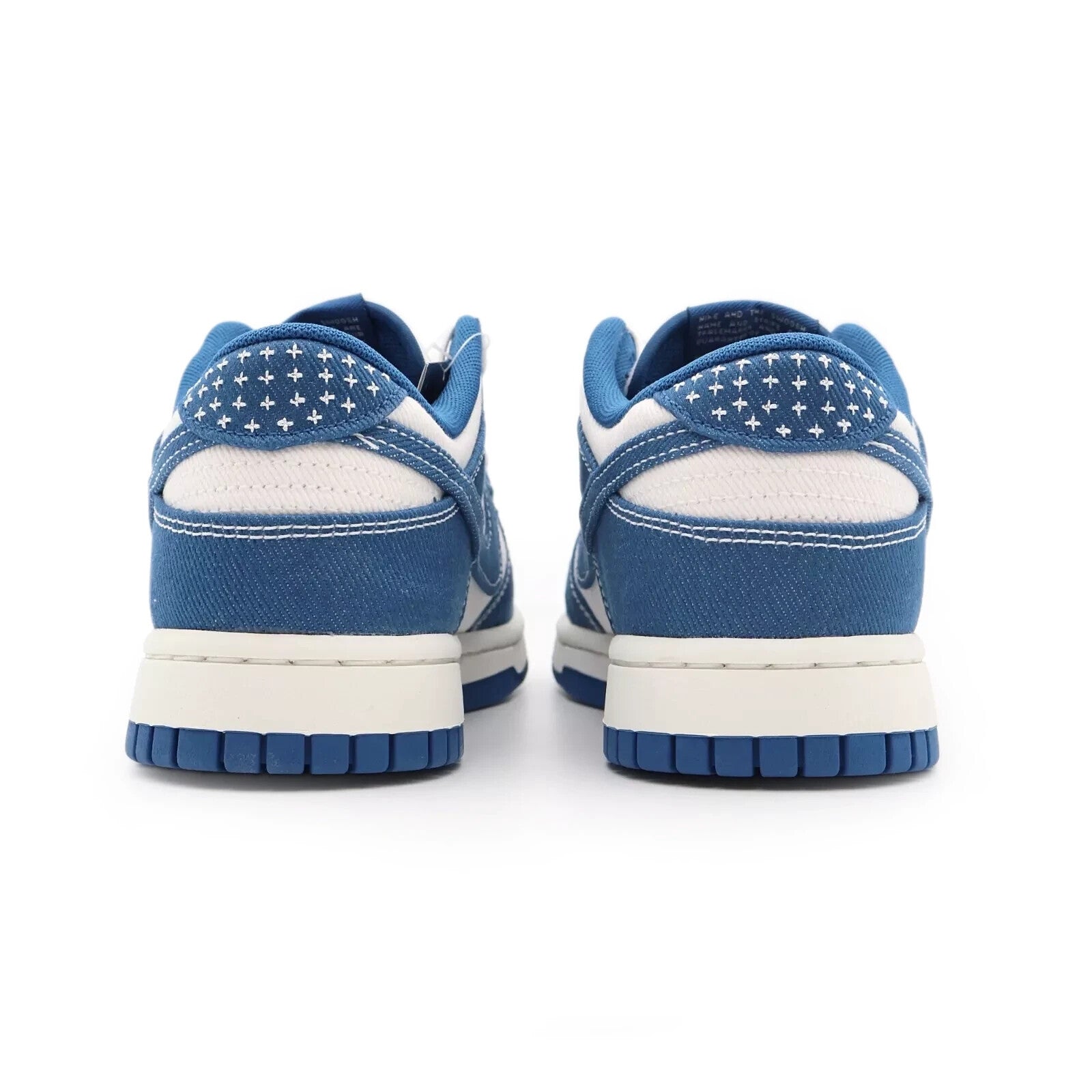 DV0834-101 Nike Dunk Low Summit White Industrial Blue Denim Sashiko (Men's)