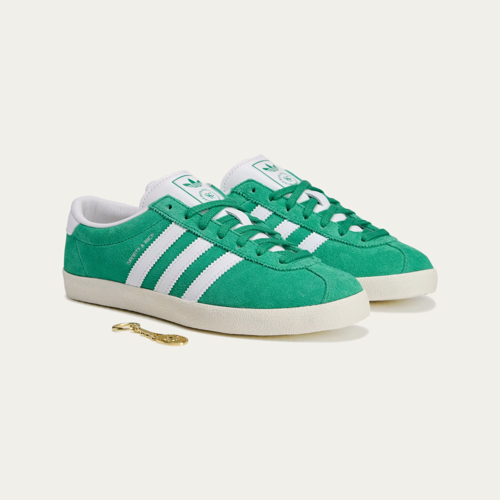 JP8560 Sporty & Rich Ã adidas Originals  Blanc Court Green Cloud White (Women's)