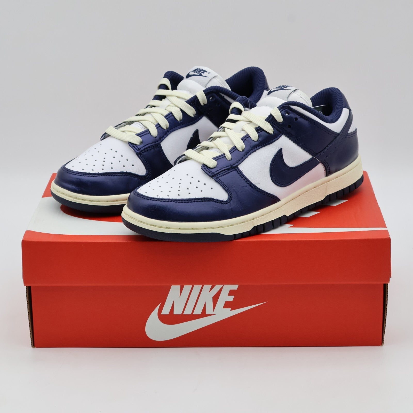 FN7197-100 Nike Dunk Low PRM Midnight Vintage Navy White Coconut Milk (Women's)