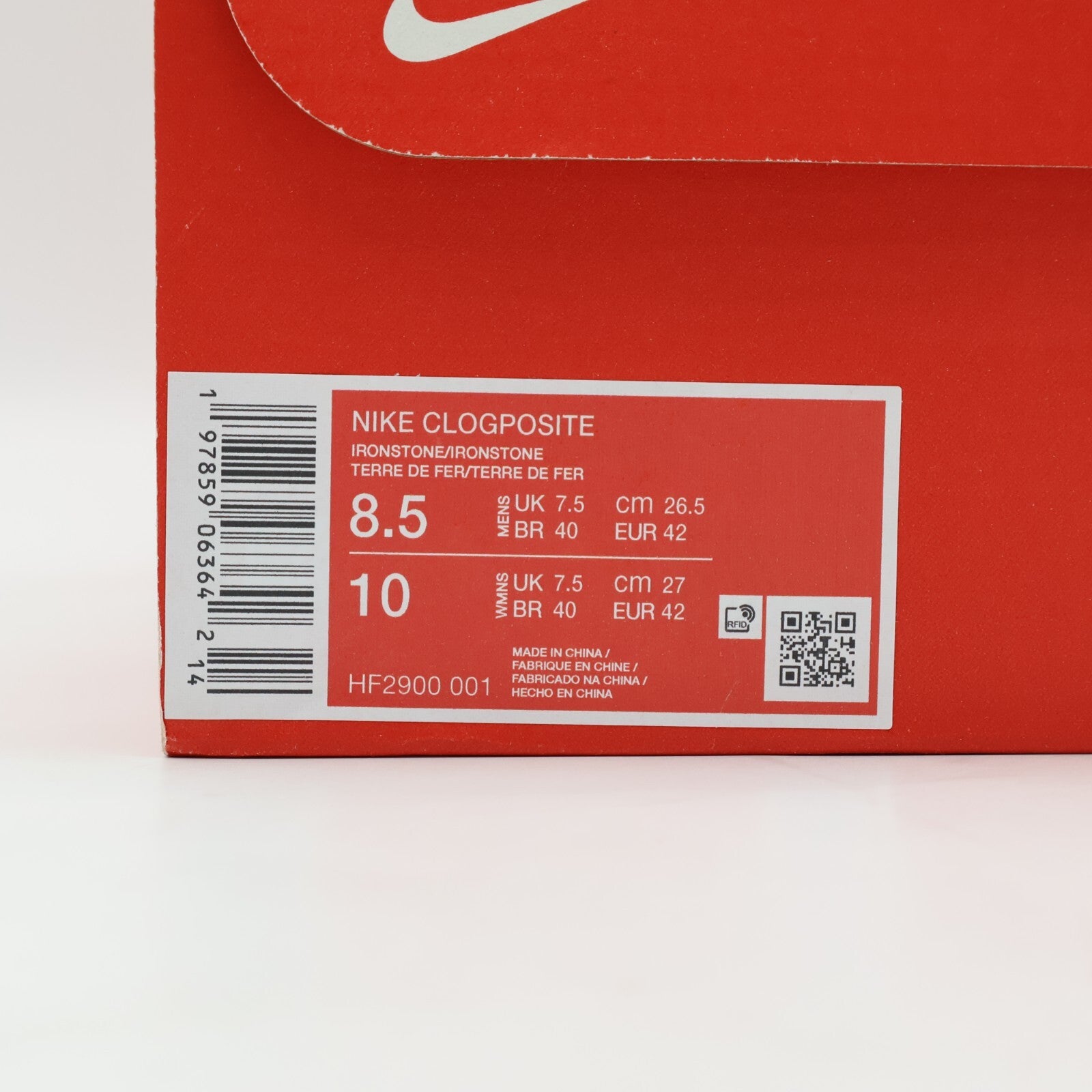 HF2900-001 Nike Clogposite Ironstone and Black (Men's)