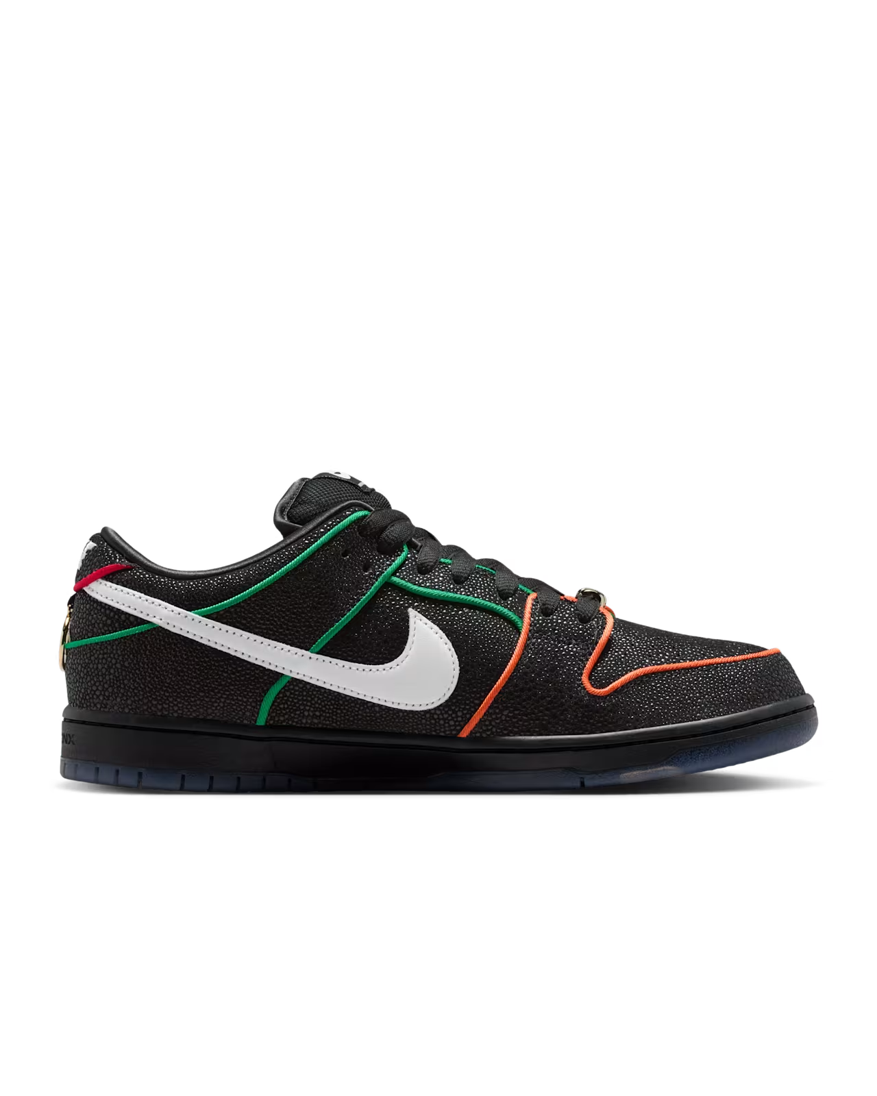 HV1664-001 Bronx Girls Skate Nike SB Dunk Low Pro Black Challenge Red (Men's)