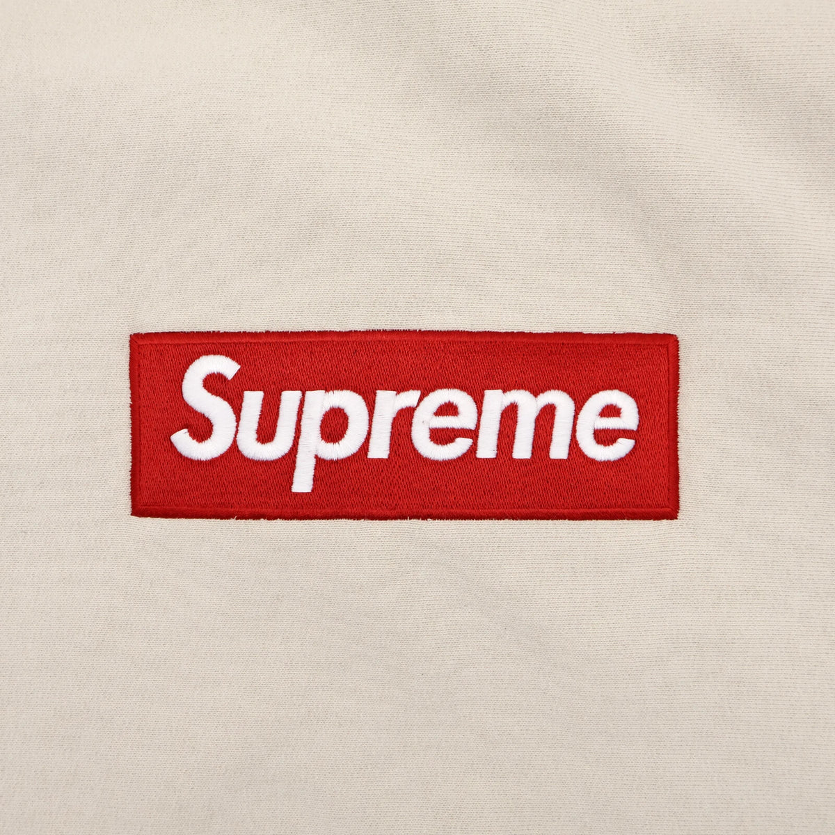 Supreme Box Logo Hooded Sweatshirt Stone Hoodie White 24FW