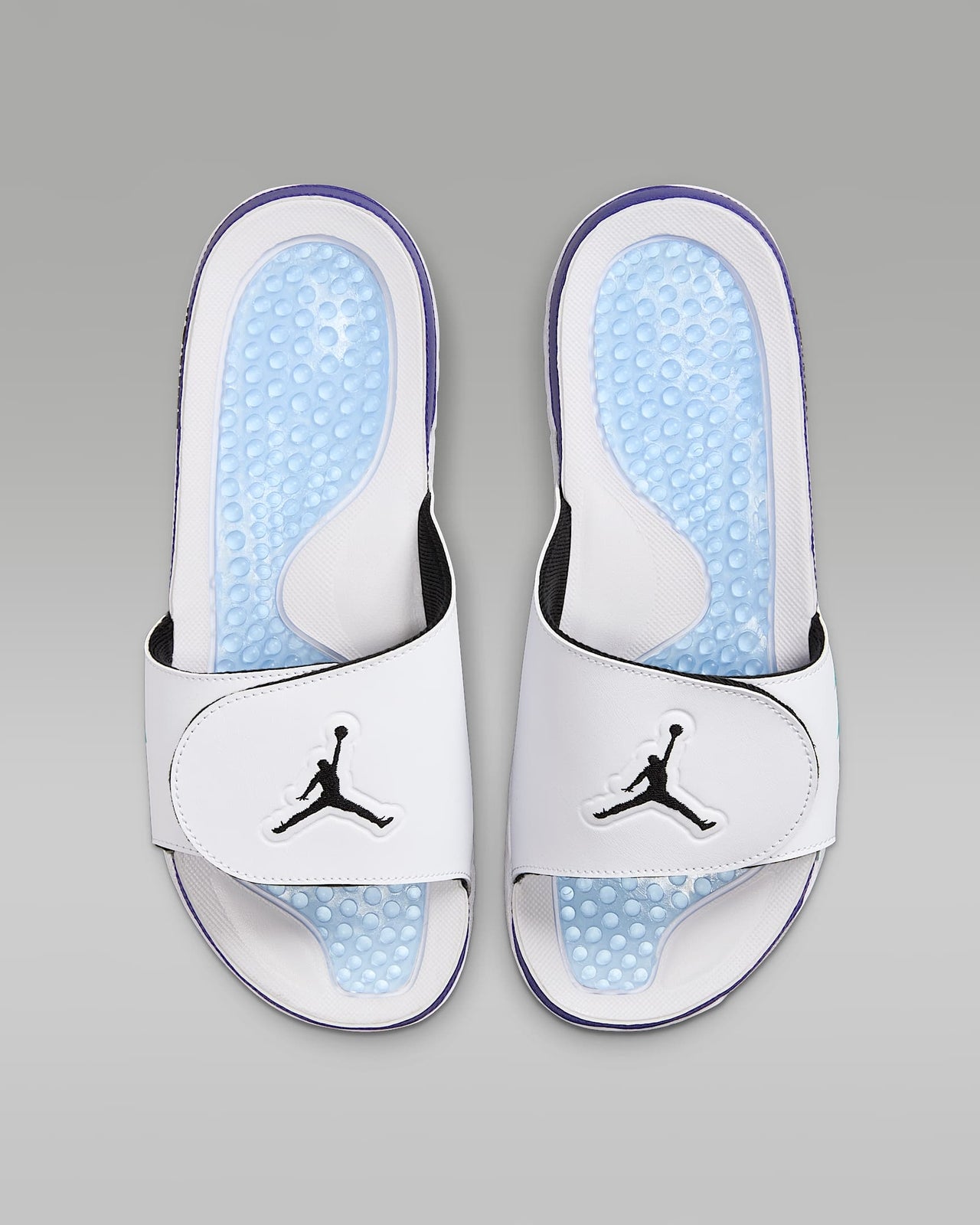 555501-103 Nike Jordan Hydro 5 Retro Slide White New Emerald Grape Ice  (Men's)