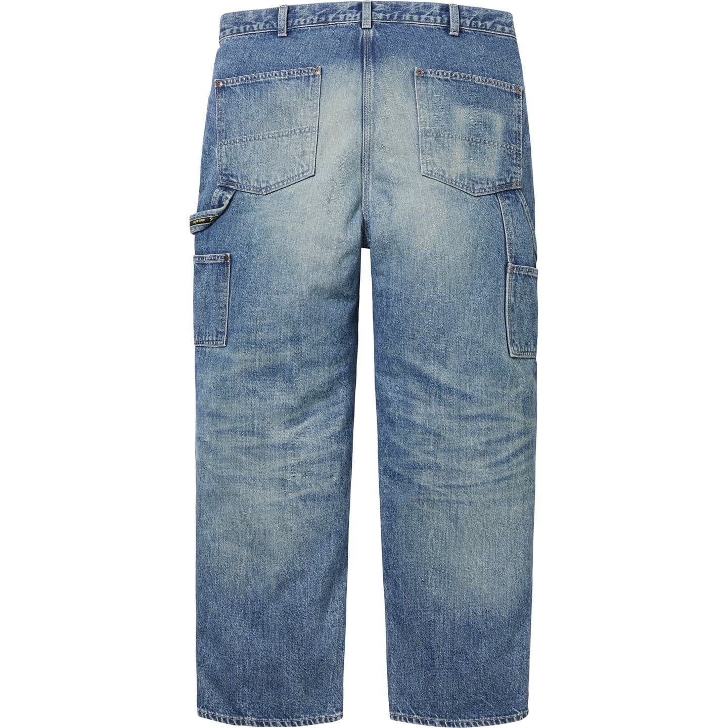 Supreme Worn Double Knee Denim Painter Jean Washed Indigo