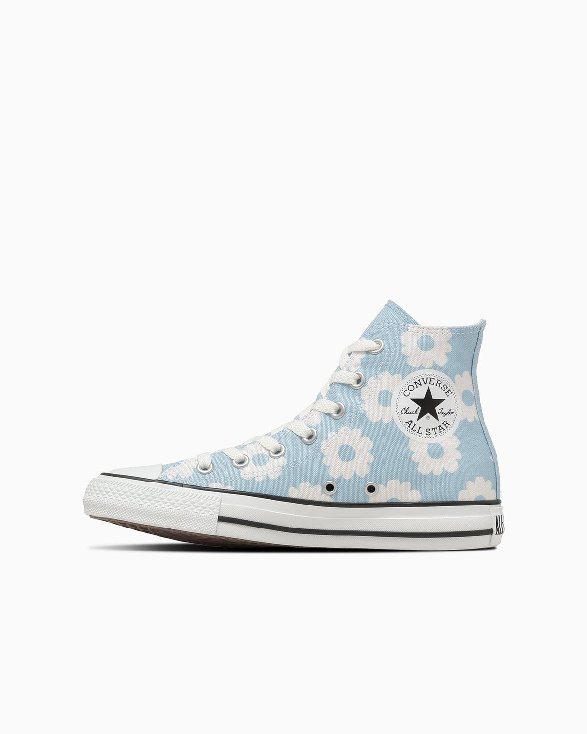 31318122 Converse All Star Flowerprint Hi Light BlueWhite (Women's)