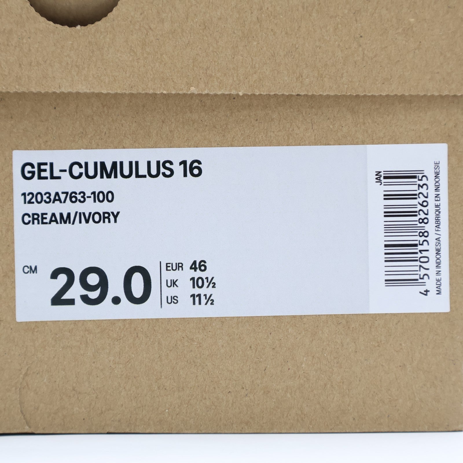 1203A763-100 Asics Gel-Cumulus 16 Cream Ivory (Men's)