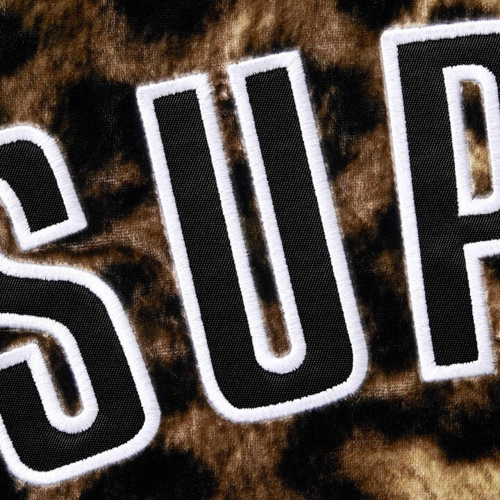 Supreme Velvet Baseball Jersey Leopard