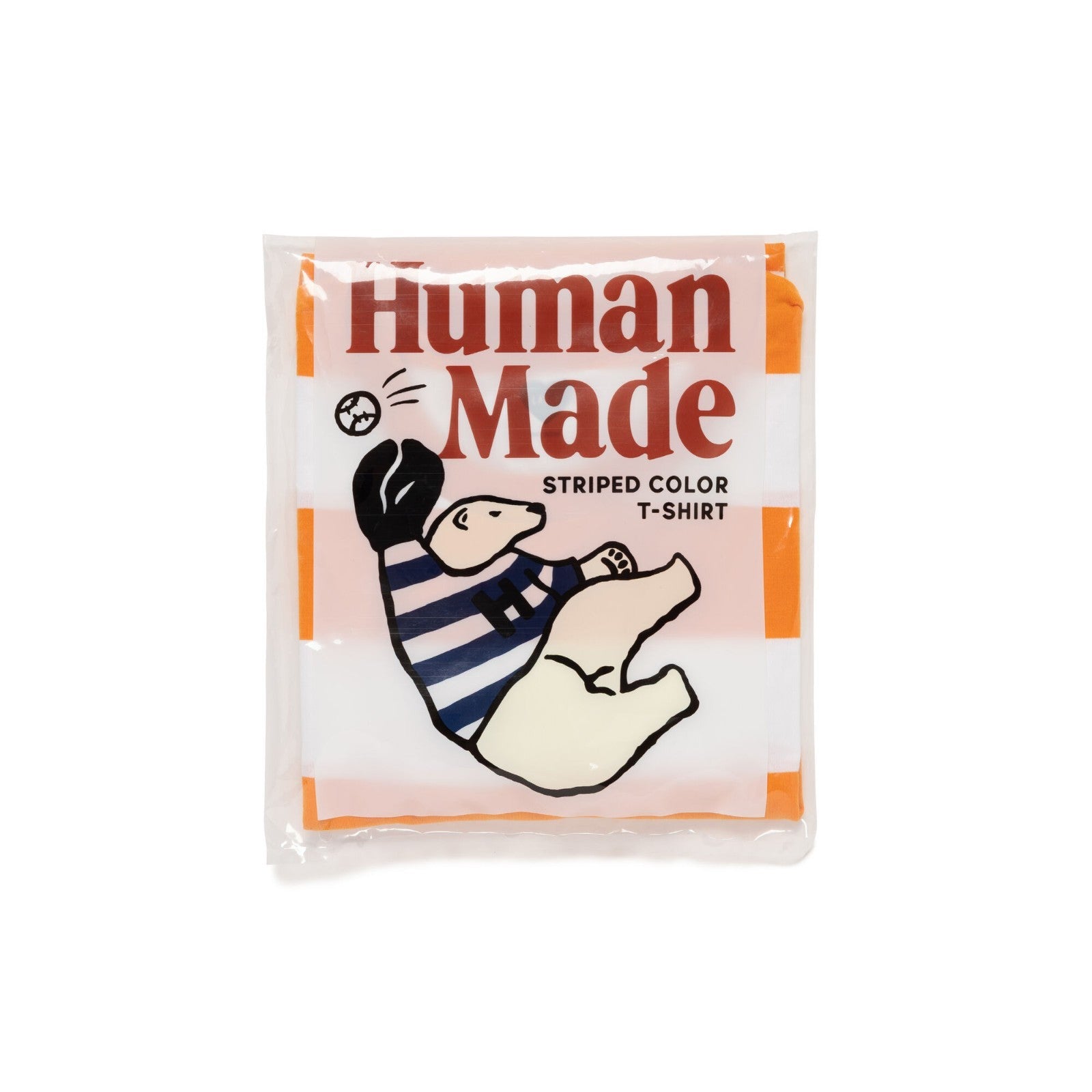 HUMAN MADE Striped Pack T-Shirt Orange