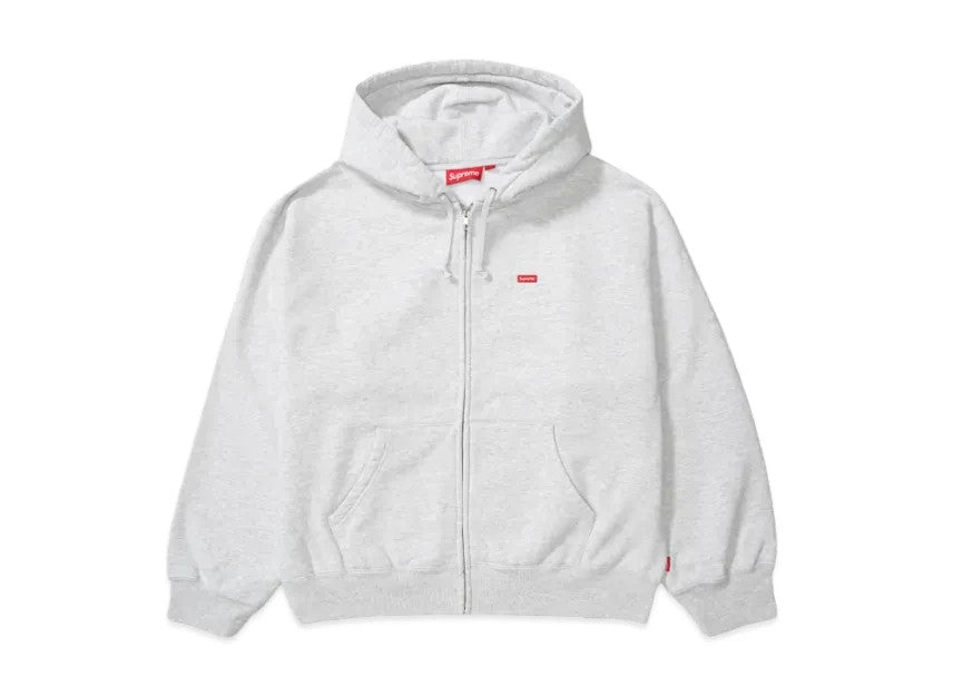 Supreme Small Box Zip Up Hooded Sweatshirt "Ash Grey"