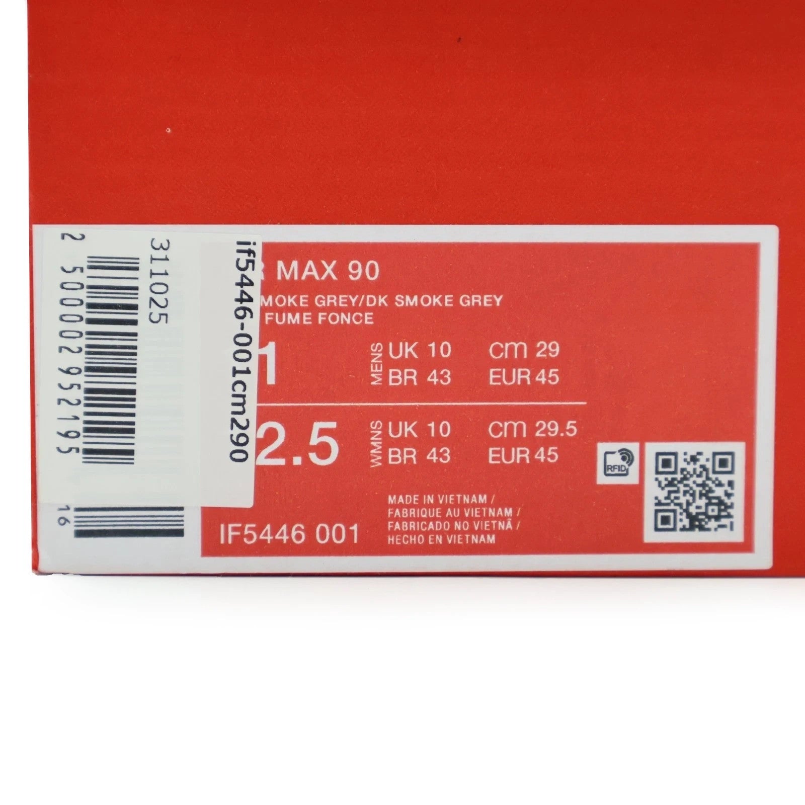 IF5446-001 Nike Air Max 90 Dark Smoke Grey Sanded Purple (Men's)