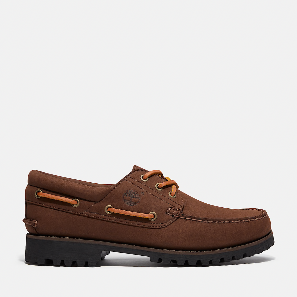 TB0A2PDQW07 Timberland 3-Eye Lug Handsewn Boat Shoe "Brown Nubuck" (Men's)