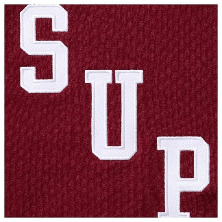 Supreme Slant Applique Half Zip Pullover Cardinal