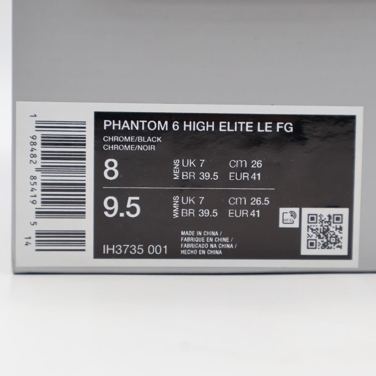 IH3735-001 Nike Phantom 6 High Elite FG Chrome Black (Men's)