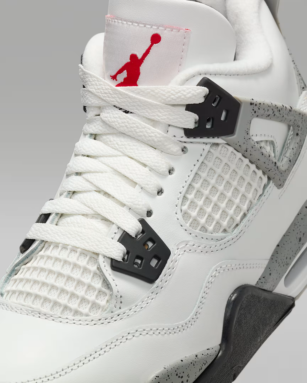 IB4171-100 Nike GS Air Jordan 4 Retro White Cement