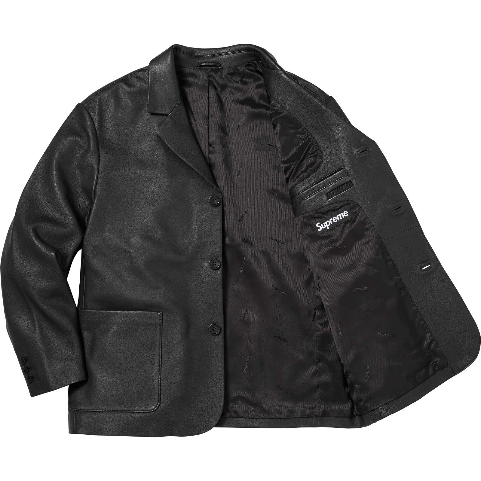 Supreme Leather Blazer Black
