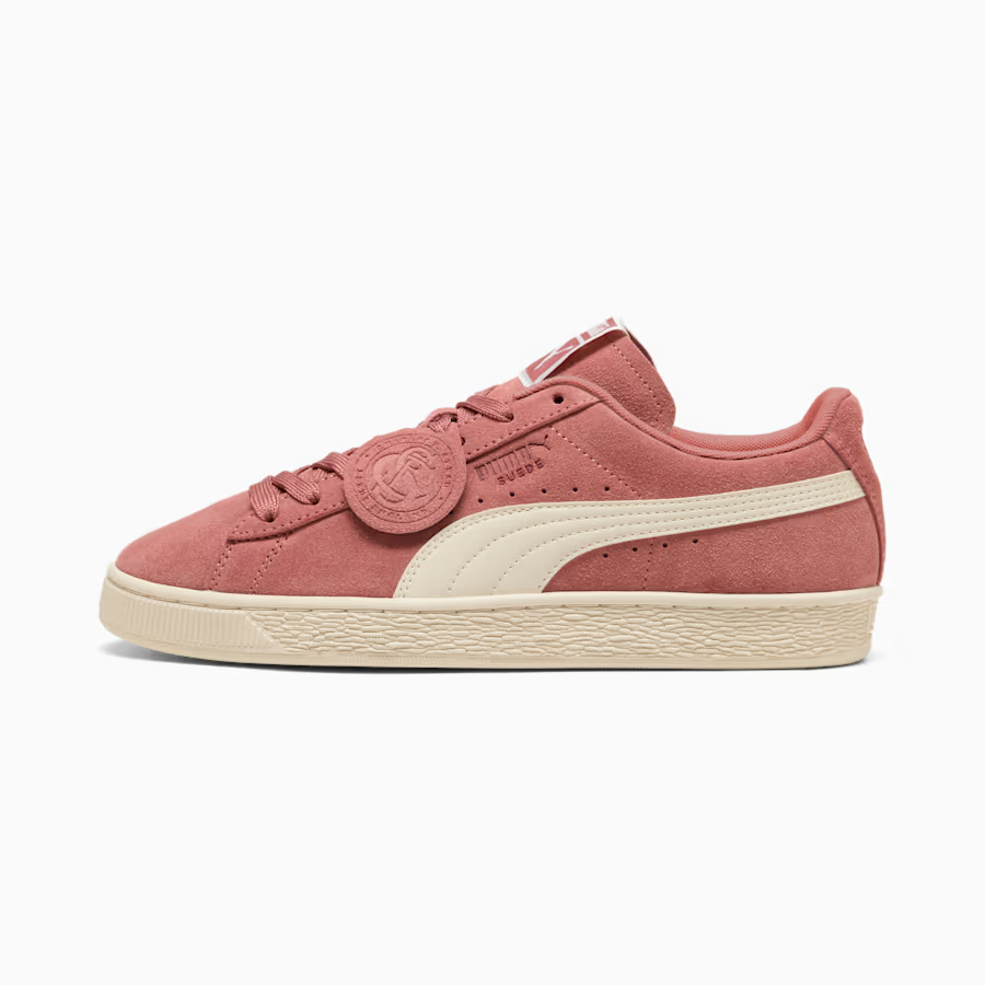 408464-01 Puma Suede Charles F Stead "Deeva Peach/Alpine Snow" (Men's)