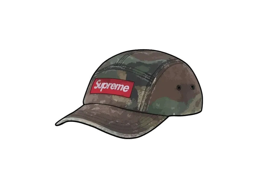 Supreme Overdyed Camp Cap "Woodland Camo"