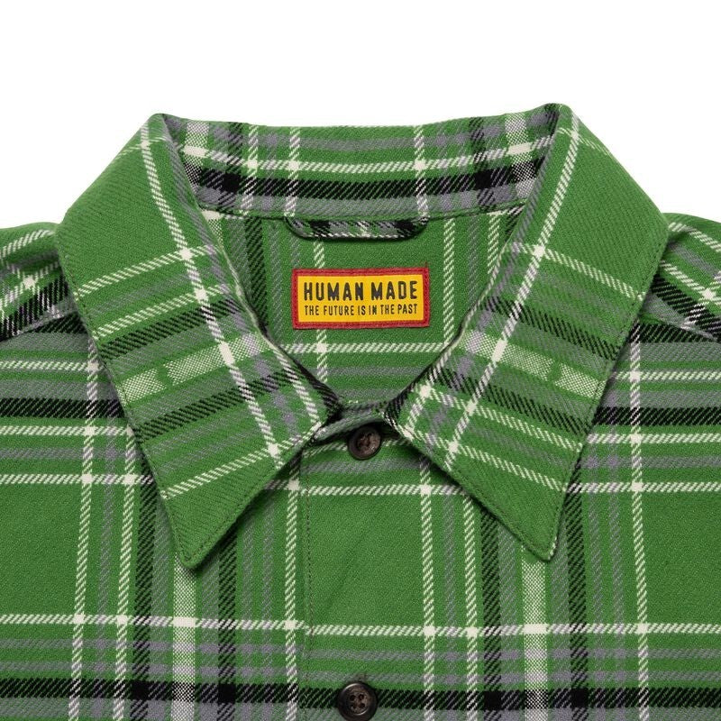 HUMAN MADE Flannel Check Shirt Green
