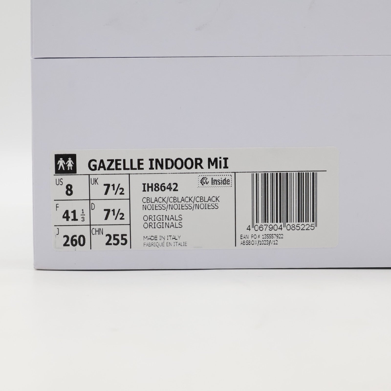 IH8642 adidas Originals Gazelle Indoor Made in Italy Core Black (Men's)