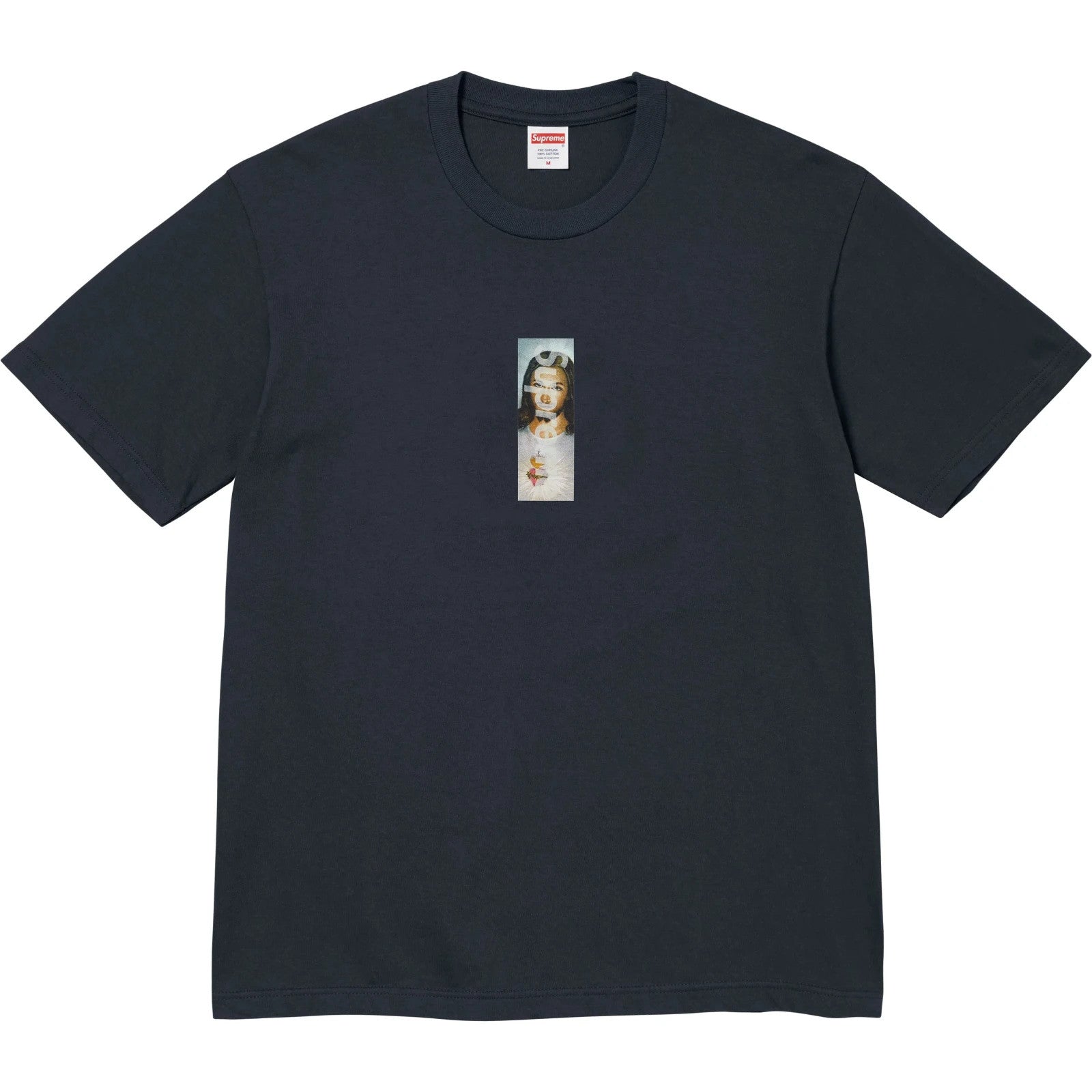 Supreme Prayer Card Box Logo Tee Navy