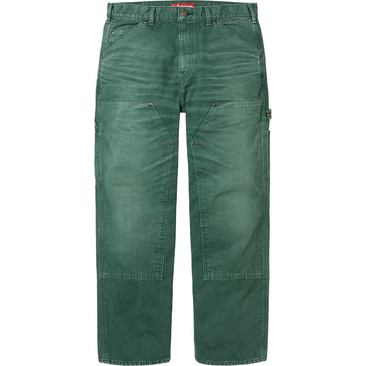 Supreme Worn Double Knee Painter Pant Green