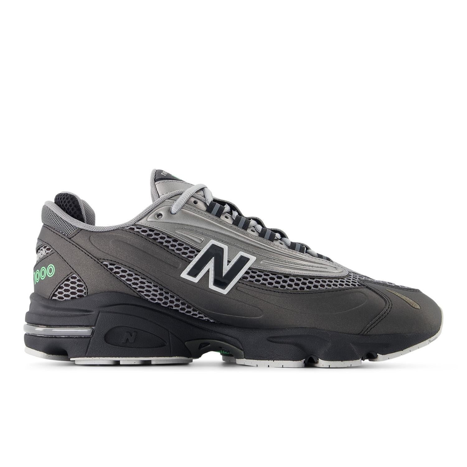 M1000T New Balance 1000 Dark Silver Metallic Lime Leaf (Men's)