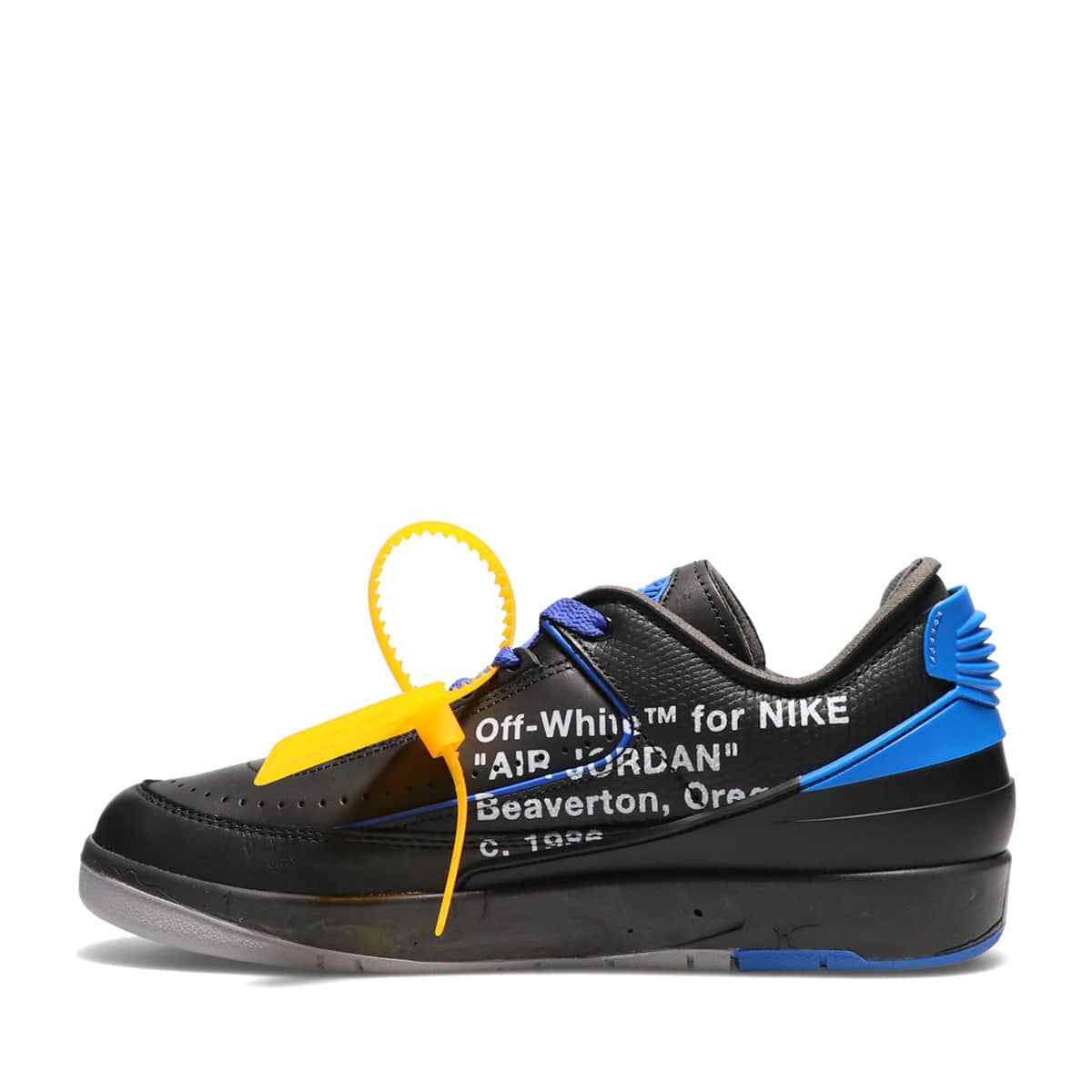 DJ4375-004 Off-White Ã Nike Air Jordan 2 Low  Black and Varsity Royal (Men's)