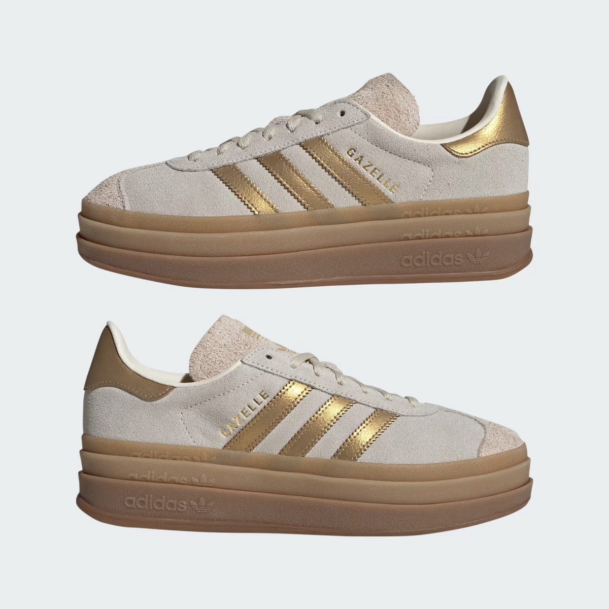IH6781 adidas Gazelle Bold Cream White Brown Desert (Women's)