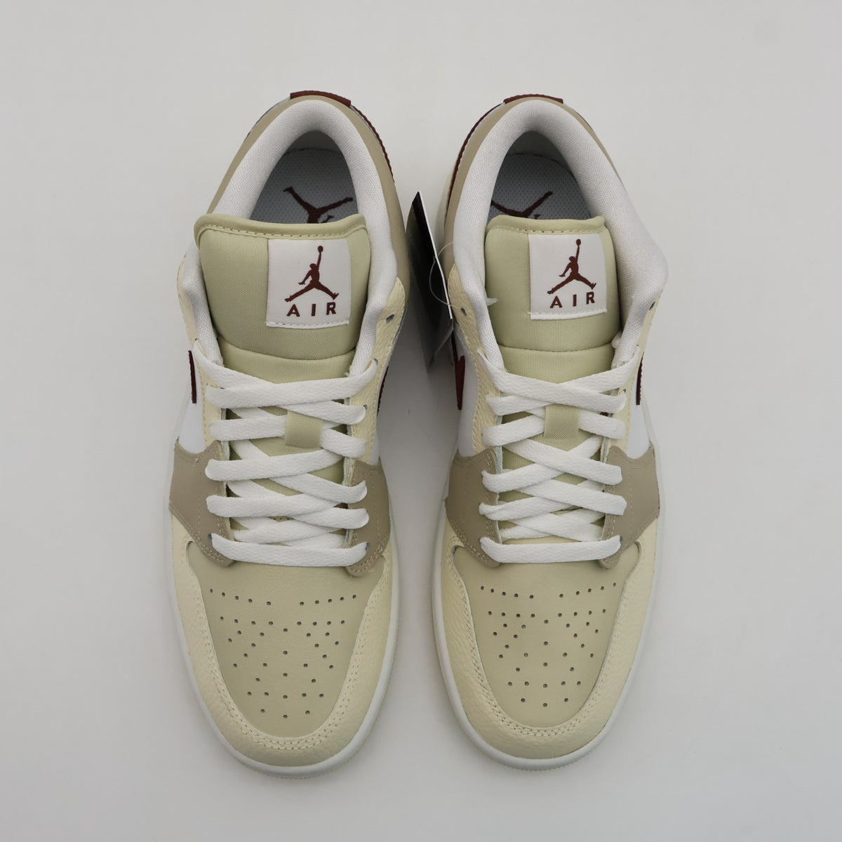 HV6530-100 Nike Air Jordan 1 Low Team Gold Desert Khaki Red Sepia (Women's)